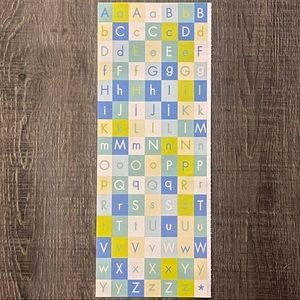 💞 New Blue/Green Blend Alphabet Scrapbook Letter Stickers